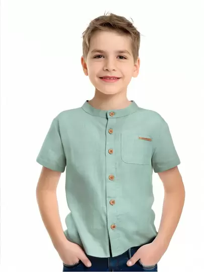 SHEIN Boys' Casual Loose Comfortable Short Sleeve Shirt