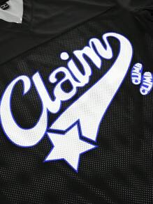 Manfinity Campus Court Herren V-Ausschnitt T-Shirt, lässig und modisch für den Alltag - Schwarz - Übersicht 5