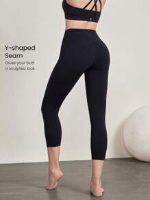 GLOWMODE 21" FeatherFit™ Capris Yoga Leggings Buttery Soft Non See-Through Tummy Control Gym Tights With Hidden Pocket At Waist Fall Winter