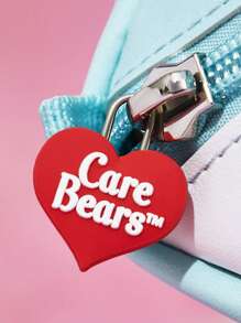 SHEIN X Care Bears 1 Peça Bolsa de Cosméticos de Capacidade Grande com Zíper, Pode Ser Desdobrada Plana, Material de Couro PU com Estampa de Urso Cartoon, Pode Ser Usada Como Bolsa de Cosméticos, Bolsa Digital, Bolsa de Armazenamento de Pequenos Itens, Com Compartimentos Independentes, Pode Ser Usada Para Viagens, Passeios, Trajetos - Azul bebê - Visão 7