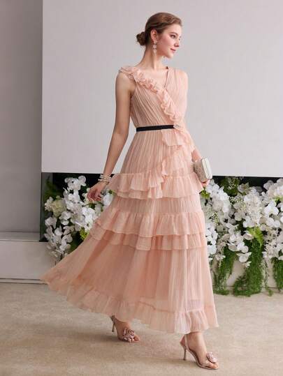 MOTF Soiréza 荷叶边分层连衣裙