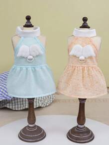 PETSIN Orange Light-Weight Breathable Sweet Princess Angel Wing Decor Summer New Dog/Pet Dress, In Europe And America