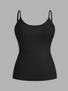 SHEIN EZwear Bộ 4 áo ba lỗ in họa tiết da báo trơn màu cỡ lớn dành cho nữ, thích hợp cho mùa hè - Nhiều màu - Xem 12