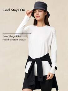 OutZeal 女式清凉防晒高科技面料宽松徒步T恤长袖运动上衣