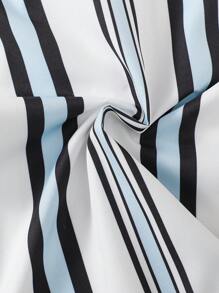 SHEIN 2pcs/Set Young Boy Casual Short Sleeve Shirt And Shorts Set, Minimalist Style Suitable For Summer - Blue - View 7