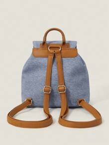 Muvela Women's Multi-Pocket Large Capacity Casual Backpack - Blue - View 3