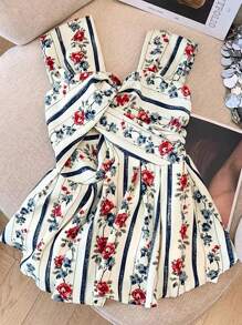 INAWLY 女士结带背心，法式复古背心，春夏