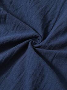 SHEIN 2pcs/Set Loose Fit Colorblock Stand Collared Short Sleeve Shirt And Shorts With Cute Patchwork Design For Tween Boys - Multicolor - View 10