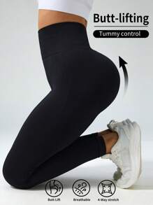 Easithlete Space Dye Wide Waistband Sports Leggings Yoga Women Pants