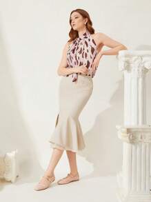 CUCCOO CHICEST Women's Soft Suede Lace-Up Mary Jane Flat Shoes, Round Metal Buckle Design, Elegant Casual Office School Party Ballerina Flats, Pink Spring Shoes Spring Break Easter - Pink - View 3