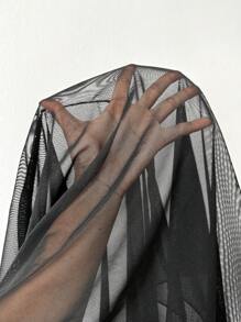 Swim Glamine 女士不对称肩部不对称领口荷叶边结饰连衣裙 - 黑色 - 查看 8