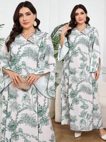 Al Najma Plus Size Casual Simple Fashion Dress For Daily Wear - Multicolor - View 1