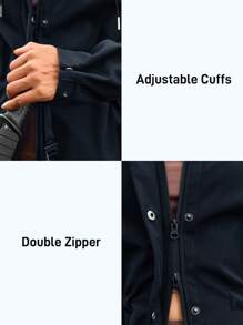 In My Nature 女式纯色长袖连帽雨衣，带口袋，户外徒步女装