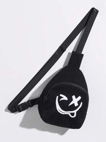 SHEIN Tween Boy Loose Knitted Pattern Style Backpack Round Neck Short Sleeve T-Shirt + Cuffed Long Pants 3-Piece Set - Blue - View 3