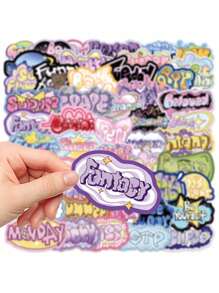 50 miếng dán hình vẽ nguệch ngoạc kiểu Anh, đồ dùng làm sổ lưu niệm, nhãn dán vui nhộn, nhãn dán laptop, nhãn dán điện thoại Kindle. - Nhiều màu - Xem 6