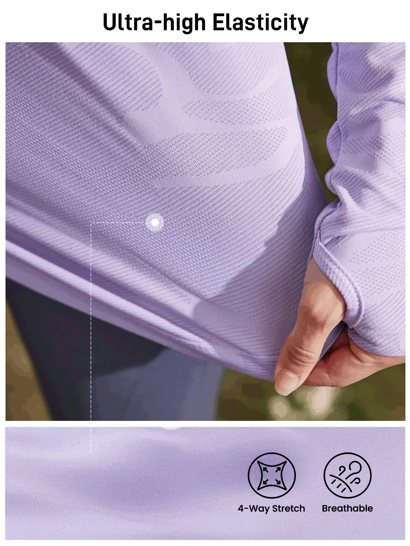 In My Nature Damska koszulka do jogi, pilatesu, fitnessu sportowego, biegania, treningu, z elastycznej, oddychającej siateczki, z krótkim rękawem, fioletowa, letnia