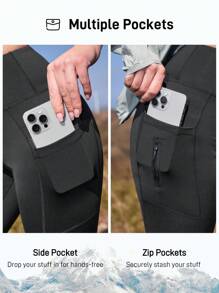 In My Nature 女士休闲运动紧身裤，简约时尚，适合日常穿着 - 黑色 - 查看 2