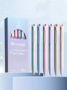 6支装混合色凝胶笔办公配件笔圆珠笔黑色笔彩色铅笔返校