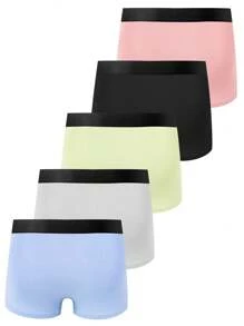 Conjunto de 5 calzoncillos tipo bóxer para adolescentes masculinos - Multicolor - Ver 2