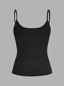 SHEIN Girlism Teen Girls 4pcs/Set Assorted Colors Knit Camisole Tank Top Base Layer Snug Fit Top - Baby Blue - View 6