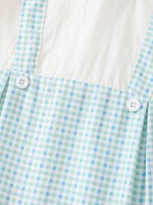 SHEIN 2pcs Set Toddler Boys Retro Plaid Round Neck Pullover Sweatshirt And Shorts, Comfortable And Cute, Spring/Summer