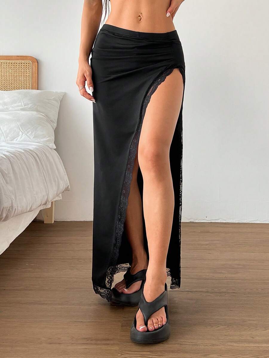 SHEIN EZwear 女式裙子 - 黑色 - 查看 1