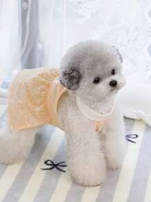 PETSIN Orange Light-Weight Breathable Sweet Princess Angel Wing Decor Summer New Dog/Pet Dress, In Europe And America