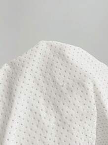 Lunelith SHEIN Lunessa Top corto con pliegues y retorcido hueco de terciopelo blanco, diseño minimalista de moda, adecuado para fiesta, vacaciones, diario, festival, primavera/verano