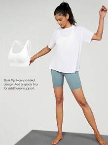 GLOWMODE Tencel Modal Oversized Everymode Tee Daily Casual Summer Compression Shirt