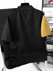 Claim Dot Men's Baseball Collar Casual Shirt, Minimalist & Fashion, Daily Wear - Yellow - View 2