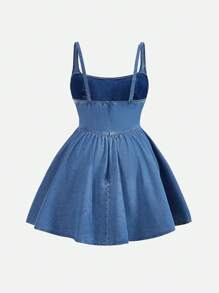 SHEIN MOD Plus Size Denim Babydoll Dress With Spaghetti Strap, Mini Length, Padded Bust, Blue Summer,Vacation Outfits Woman,Easter,Spring,Western,Office Outfits For Women,Rave Outfits,Baby Shower Dress,Cottagecore,Country Outfits Women,Old Money Style Women,Going Out Outfits, ,Festival Outfits,Rodeo Outfit,Airport Outfit For Women,Kpop,Tropical Vacation Woman Clothes,Nashville Outfits,European Summer,Concert,Cowgirl Outfit,Graduation Outfit Beach Outfits For Woman,Vacation Outfits Women,Beach,Boho Women Clothing,Cruise Attire Women,Old Money Style Women,Ibiza Outfits,Boho Chic,Built-In-Bra,Dresses For Women Elegant Birthday Dresses For Women Graduation Dress Beach Dress Sundress Vacation Dress Boho Dress Women Western Dresses For Women Tea Party Dress Tropical Dress