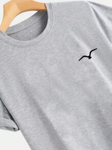 OTTIMOZO 2pcs Men's Plain Crew Neck Short Sleeve T-Shirt And Shorts Set Summer Outfits For Men - Multicolor - View 6