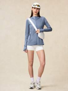 OutZeal 女士全天防晒凉爽触感面料连帽夹克，带拉链口袋