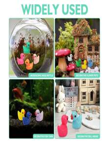 SHEIN Rubber Duck Bath Toy - No Hole Giant Duck, Waterproof Big Duckie Shower Water Toy Without Hole For Home, Decor, Party Gift - Multicolor - View 5