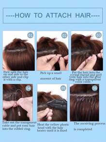 Micro Link Hair Extensions Human Hair Micro Loop Hair Cold Fusion 40-50G Invisible Brazilian PreBonded Remy Micro Ring Hair Halloween Costumes - S18/613 - View 5