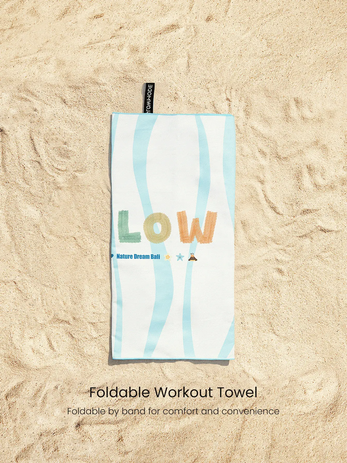 GLOWMODE X Nature Dream Bali VersaTowel Foldable Hooded Wrap Bath Towel Gym Workout Swim - White - View 2