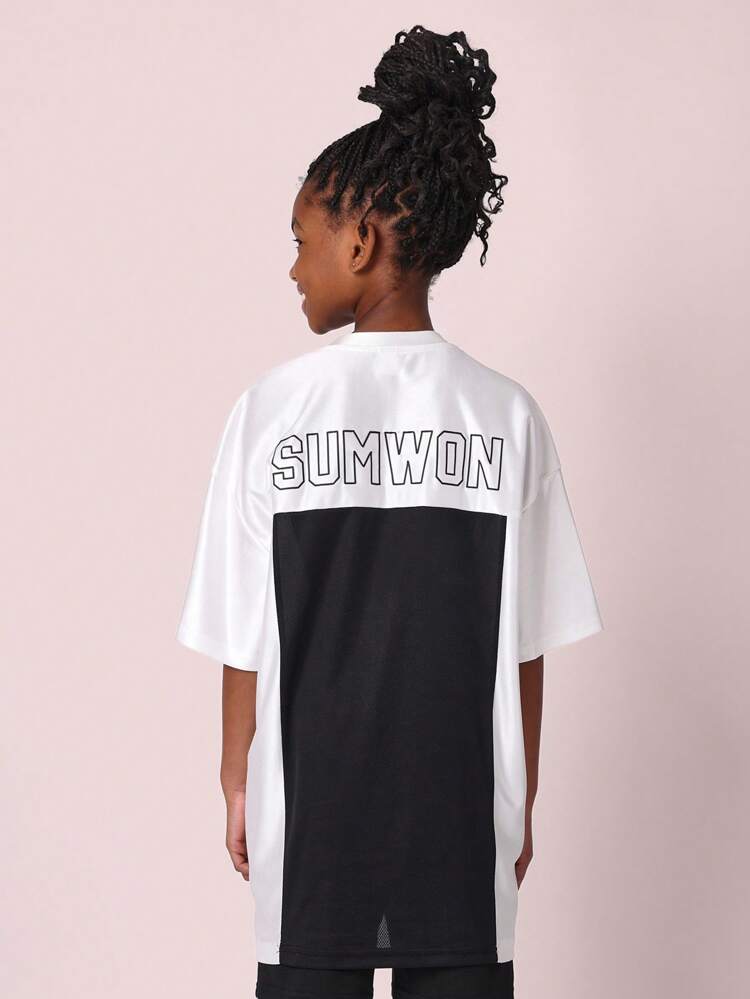 Übergroßes T-Shirt mit NY-Logo und rosa Schleife