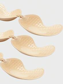 3 pares de cubrepezones transparentes V-2 invisibles, adecuados para uso diario - Albaricoque - Ver 7