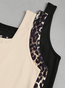 Sweetra Plus Size Women's Summer Short Square Neck Pleated Casual Tank Top