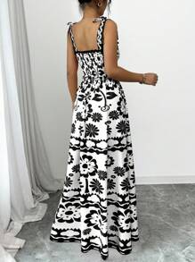 Calvaya Women's Digital Print Long Camisole Dress