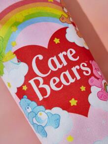 SHEIN X Care Bears 1pc Cute Cartoon Rainbow Heart Pink Bear Printed Automatic Opening And Closing Umbrella, Comes With Sunscreen Function, Suitable For School, Work, Outings, And Daily Use, Suitable For College Students, High School Students, And Women - Pink - View 7
