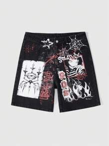 ROMWE MEN Street Life 男士休闲牛仔短裤，适合夏季