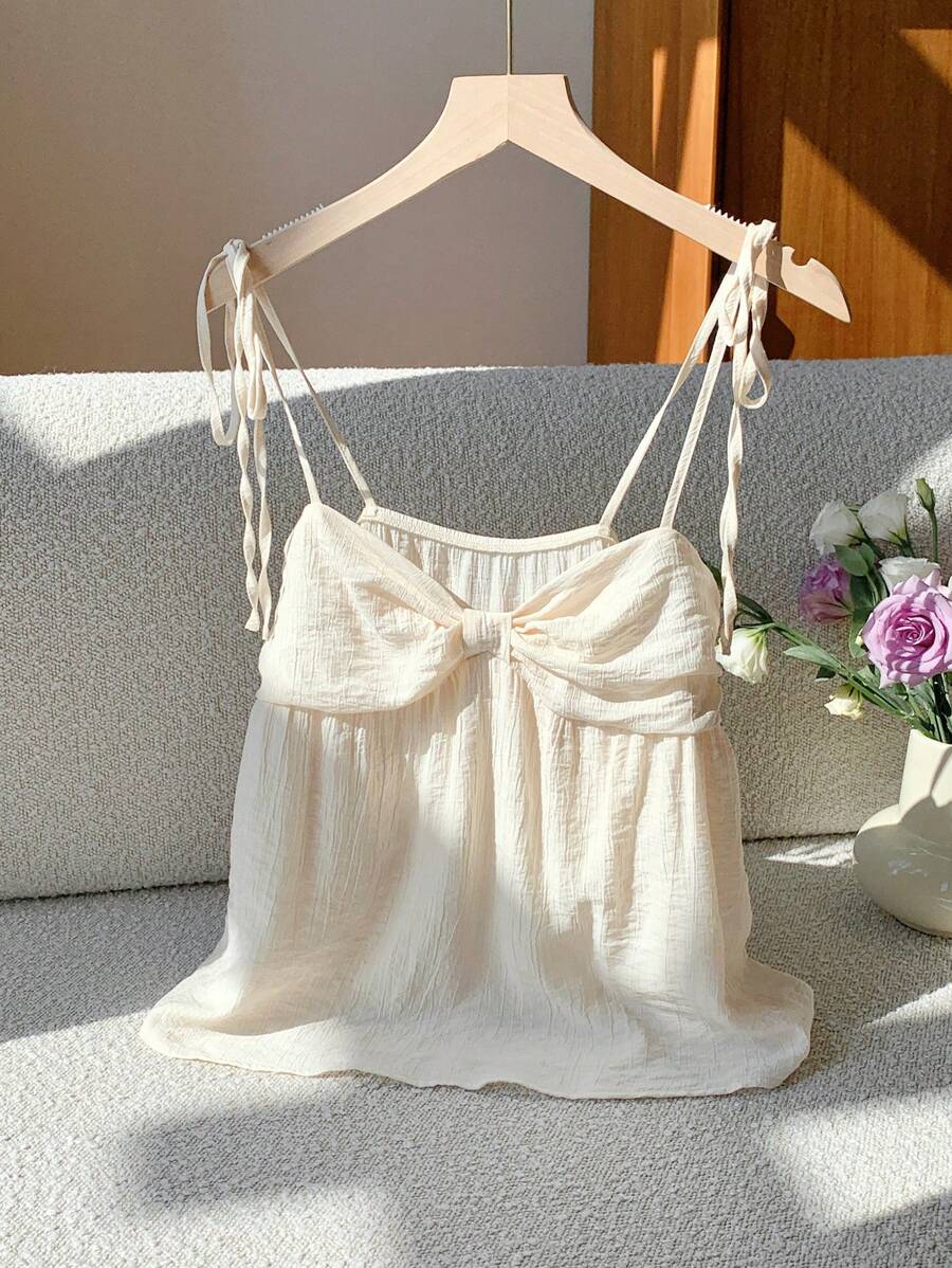Comfortcana Débardeur casual polyvalent couleur abricot pour femmes grandes tailles, été - Nude - Voir 1