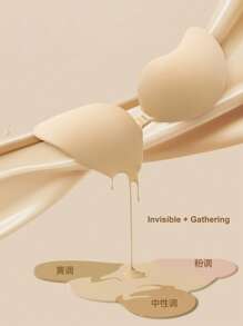 3 pares de cubrepezones transparentes V-2 invisibles, adecuados para uso diario - Albaricoque - Ver 8