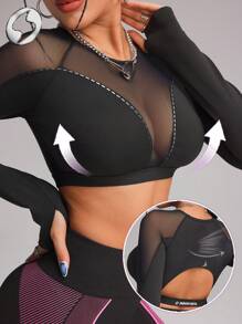 Innovista Women Activewear Sports Tshirt, Hollow Out Backless Breathable Mesh Cut Out Padded Gym Top, High Elastic & Dry Fit Workout Outfits,Moister-Wicking, Fitness Top, Edgy & Unique Stylish Tracksuit, Cycle,Bike,Running,Cardio,Strength,Weights,Pilates,Yoga,Mat,Outdoor,Hike,Camping,Trail, Volleyball,Going Out, Athleisure,Surfing,Base Layer,Buckleball, Music Festival,Party,Black,Spring Summer Gear,Women Clothes,Easter Gifts