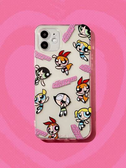 The Powerpuff Girls | ROMWE 1pc Powerpuff Girls Blossom, Bubbles, Buttercup Pattern Cute Phone Case
