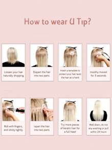 U 型接发 人发 指甲 U 型接发 女士 16-20 英寸预粘合接发 50g 角蛋白接发 - S18/613 - 查看 6