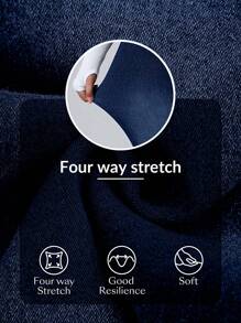 Flexra Plus Size Stretch Slim Fit Stretchy Knit Casual Jeans - Dark Wash - View 6