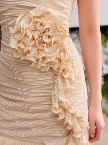 MOTF Soiréza TEXTURED RUFFLED TUBE DRESS