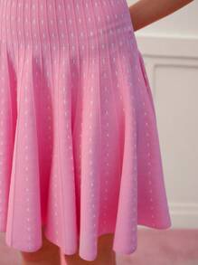 MOTF PREMIUM SLEEVELESS FLARED SWEATER DRESS - Pink - View 3